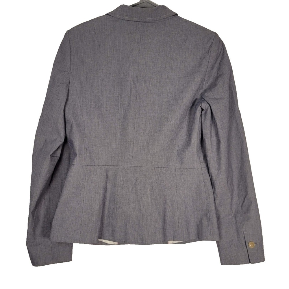 Banana Republic Blazer Jacket Womens 8 Gray Stretch Tailored One Button Office‎ - Picture 4 of 11